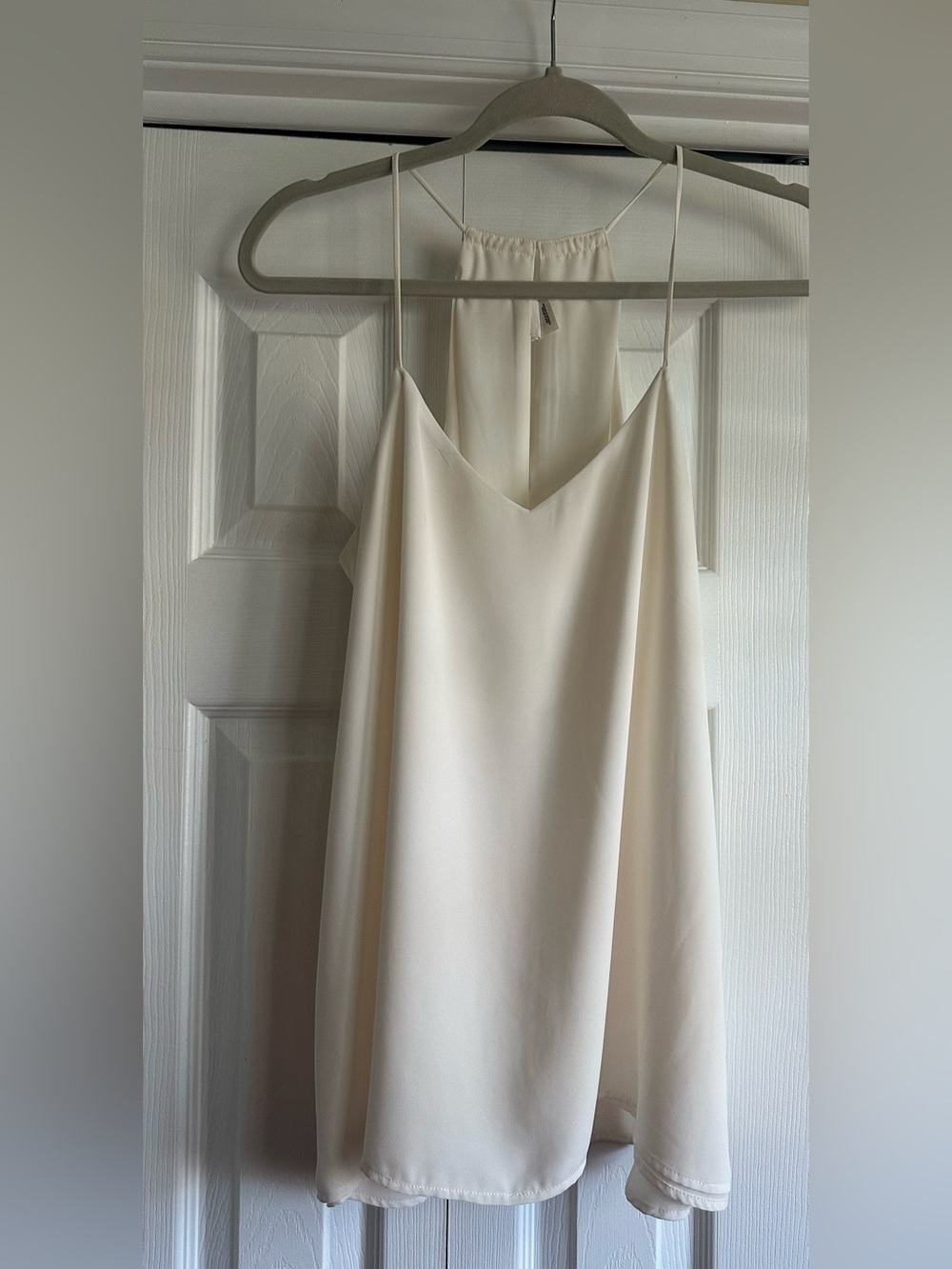EXPRESS Ivory Slip blouse with Spaghetti Straps women’s size M